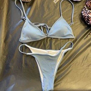blue/gray bikini